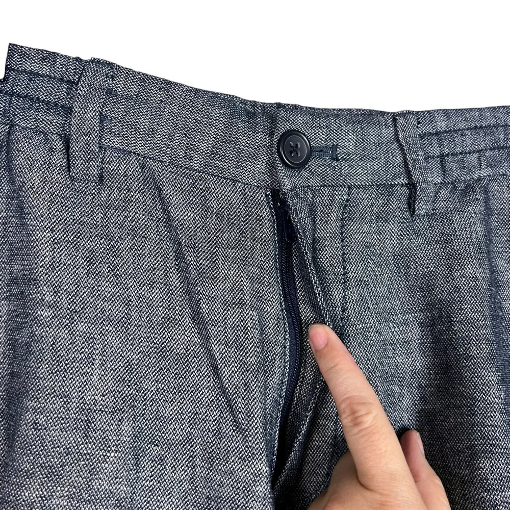 Banana Republic Mason Athletic Tapered Linen Cotton Pants Blue 30x32